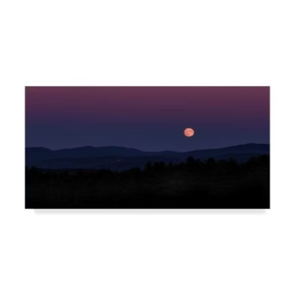 Brenda Petrella Photography Llc 'Moon Over Moose Mountain' Canvas Art, 16x32, Trademark Fine Art, Mfr#: ALI40301-C1632GG